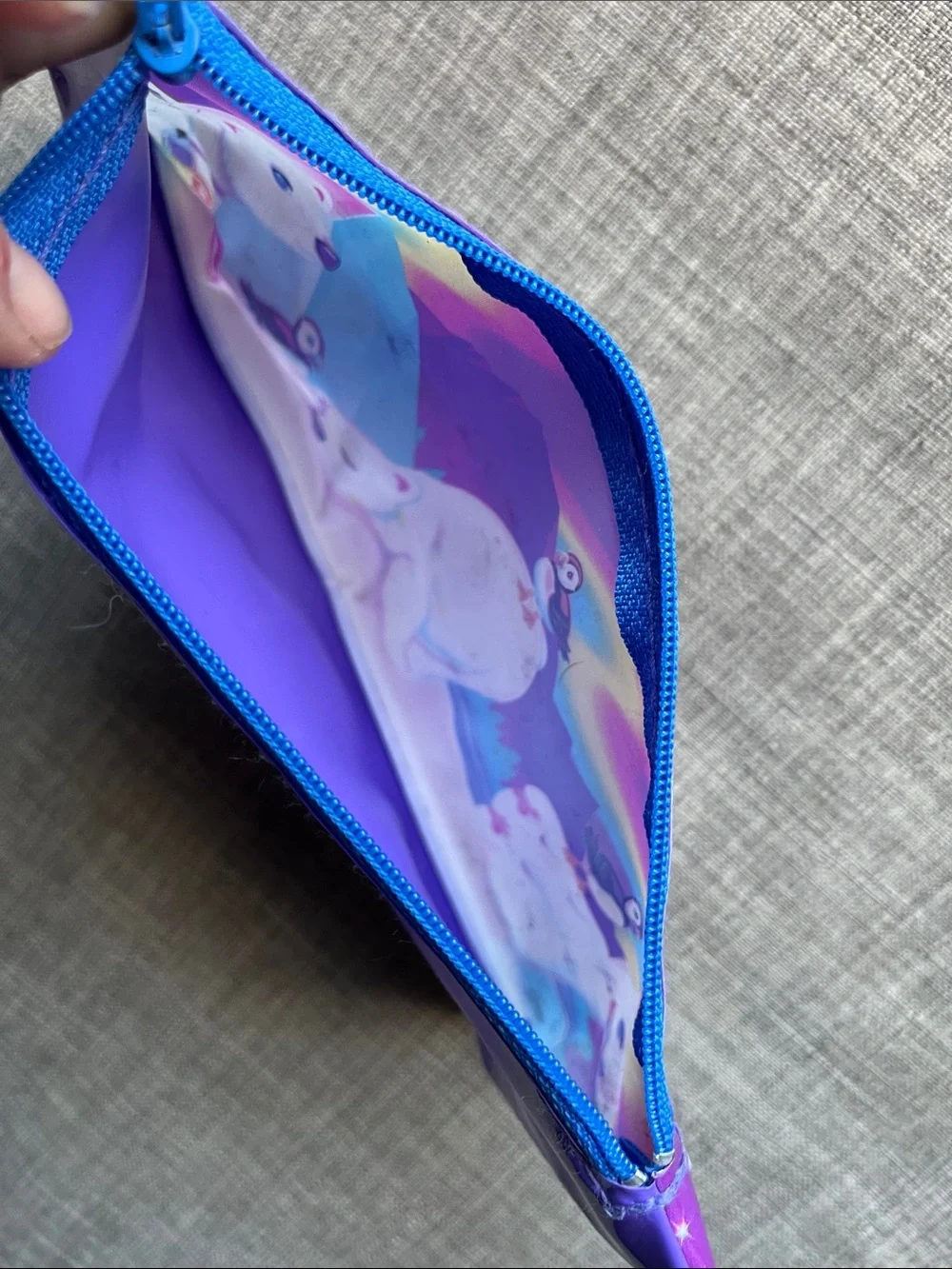 Vintage Lisa Frank Polar Bear Zippered Pouch Bag Pencil Holder